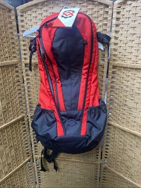 Men's Red and Black Performance Backpack - Lightweight Daypack